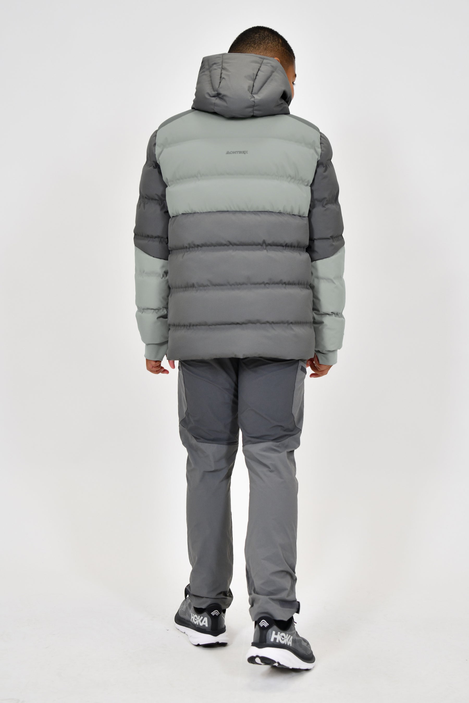 Junior Descent Down Jacket - Cement Grey/Platinum Grey