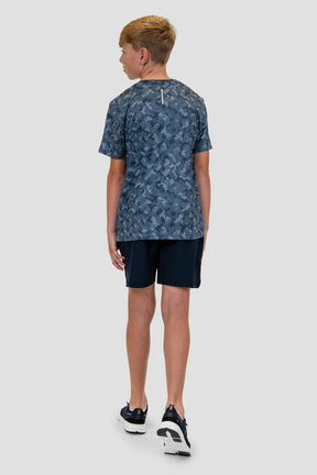 Junior Descent Print T-Shirt - Province/Greyed Indigo