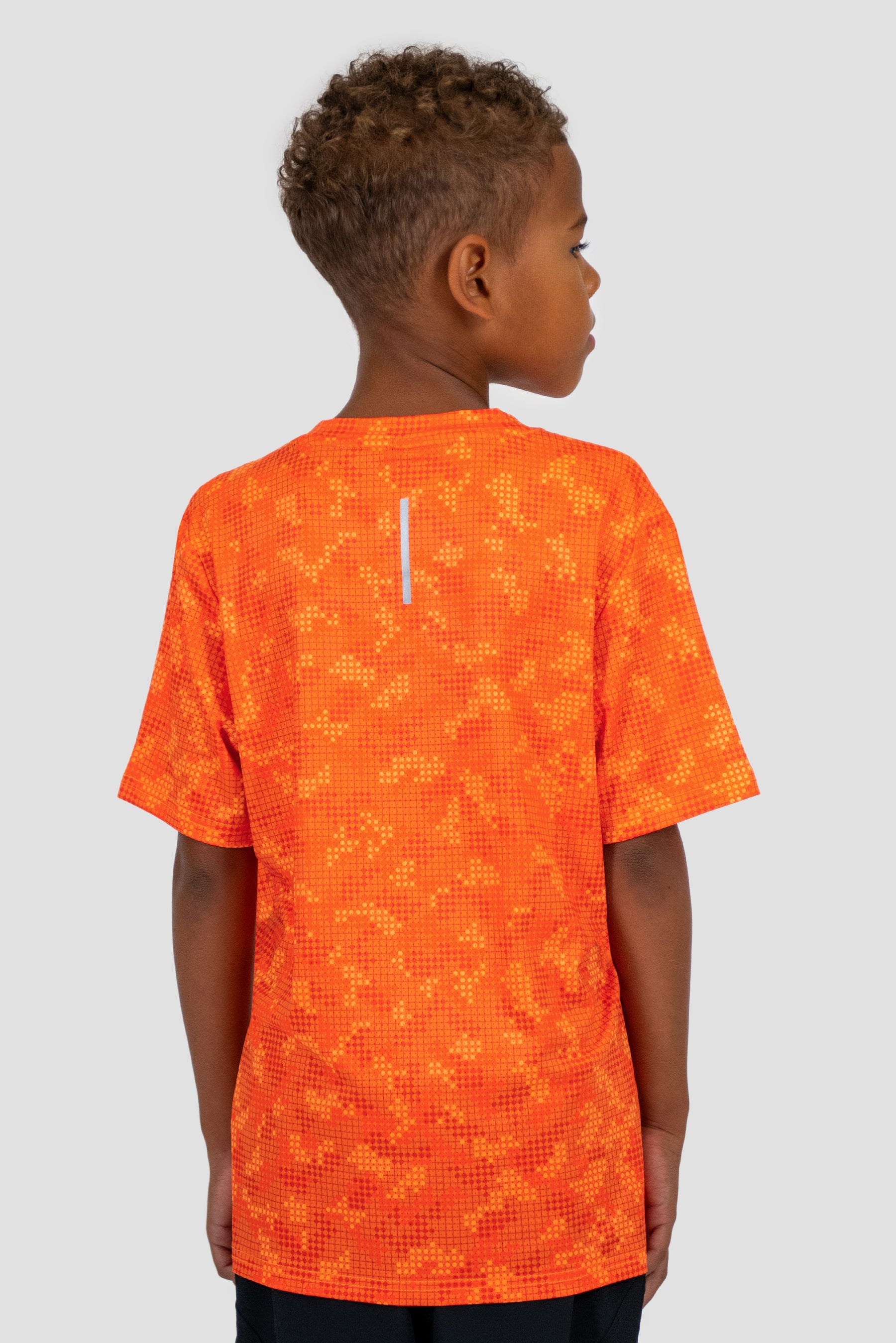 Junior Descent Print T-Shirt - Valencia/Deep Orange