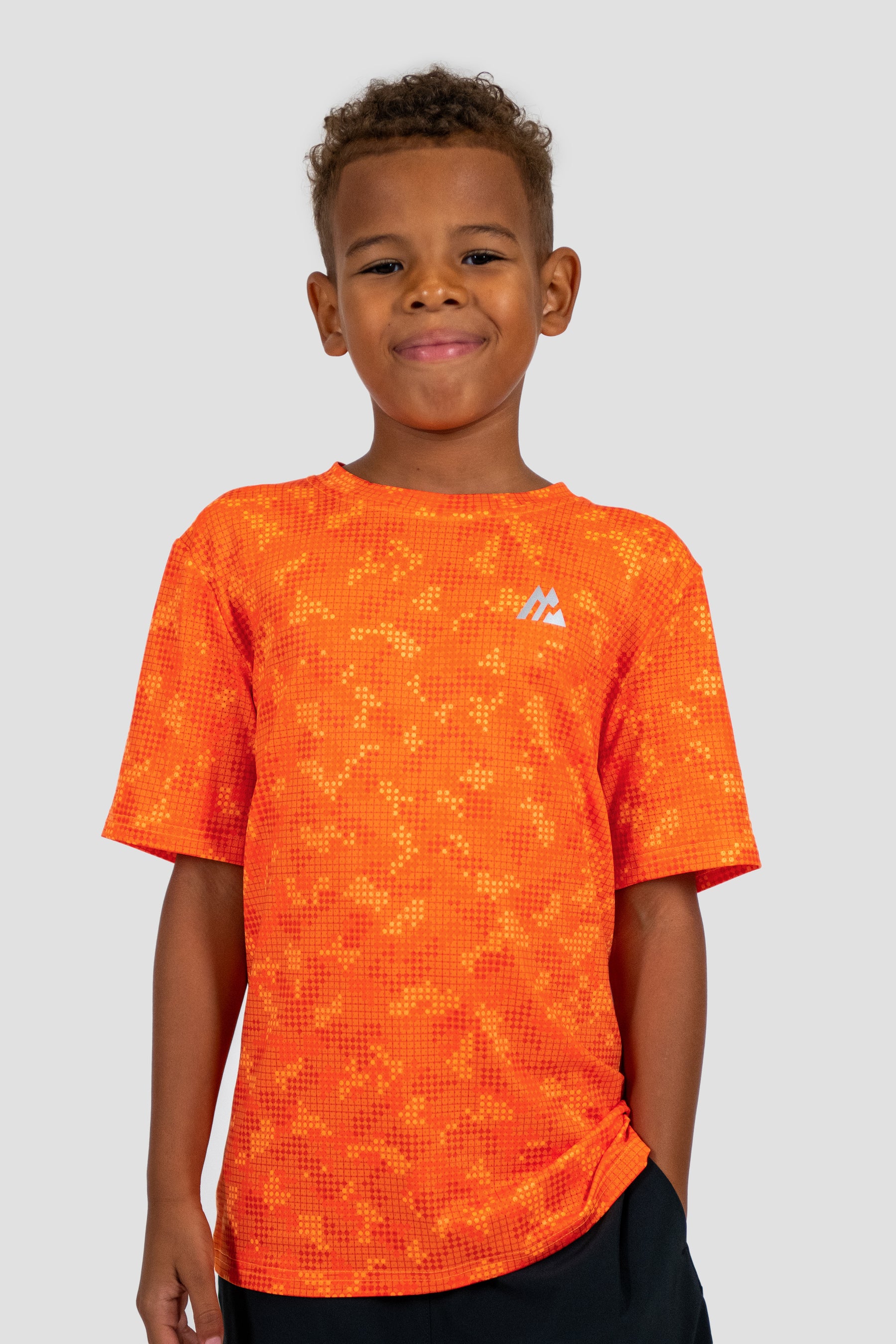 Junior Descent Print T-Shirt - Valencia/Deep Orange