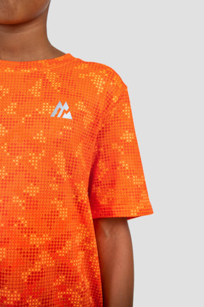 Junior Descent Print T-Shirt - Valencia/Deep Orange