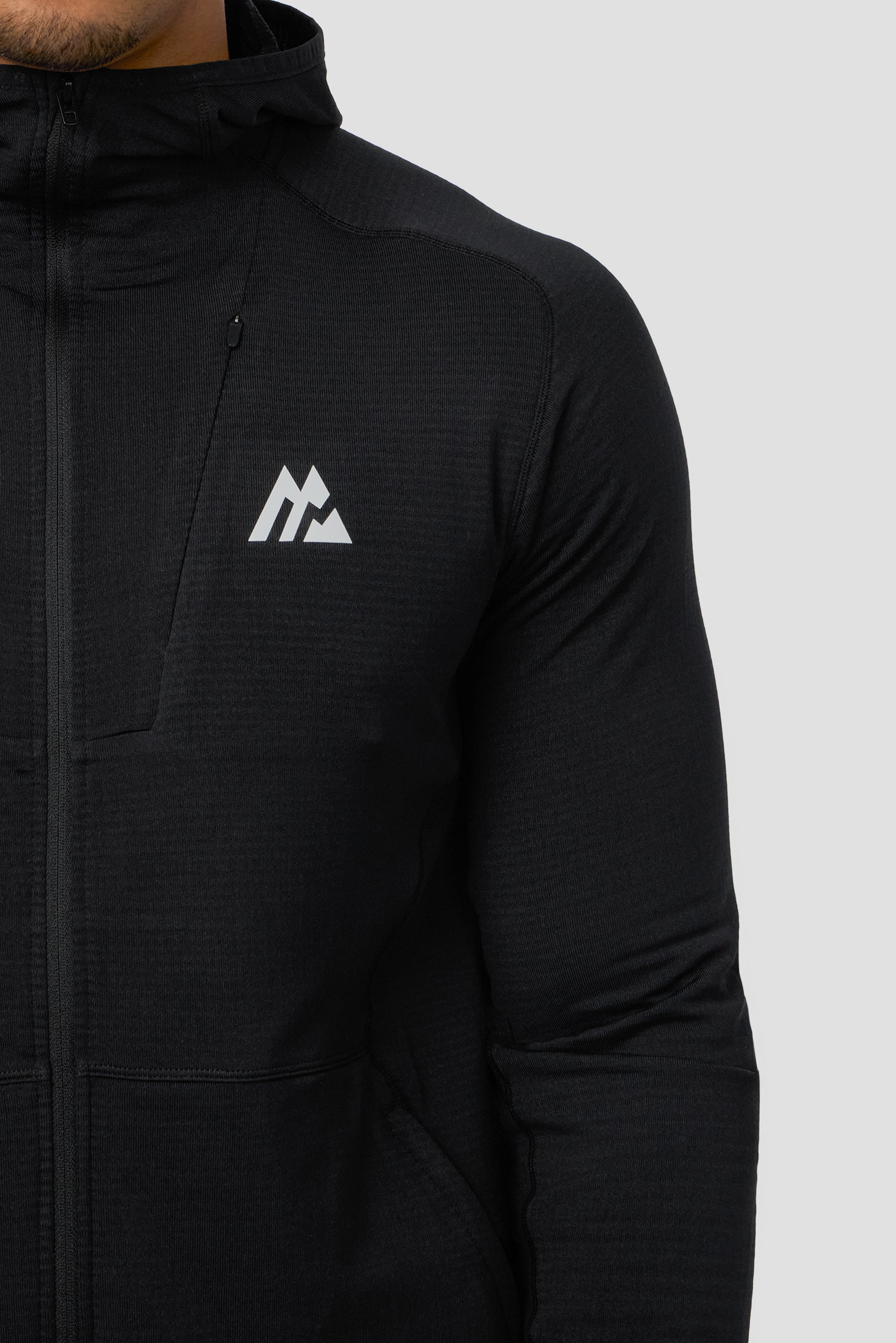Pinnacle Polartec® Hood Black | Montirex Sportswear Gymwear