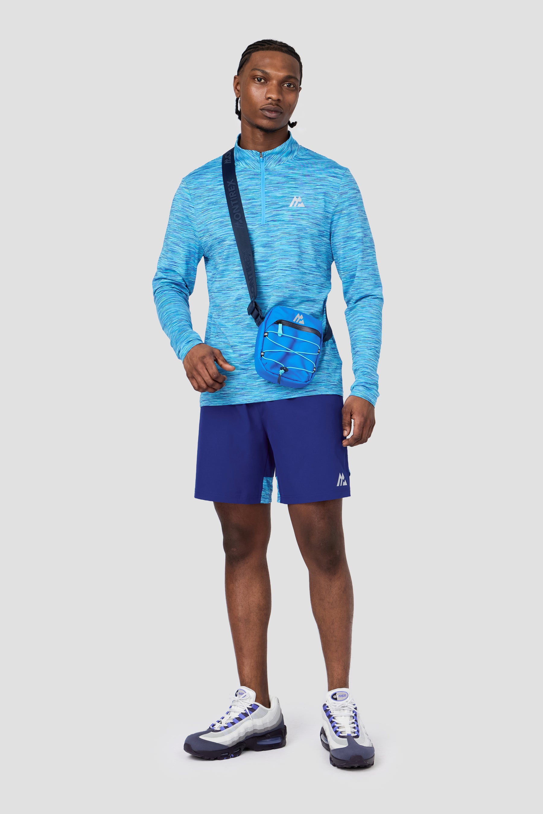 Trail 1/4 Zip  - Blue Multi