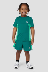 Infant Boys Peak 2.0 T-Shirt/Short Set - Lagoon Green/Mint Blue