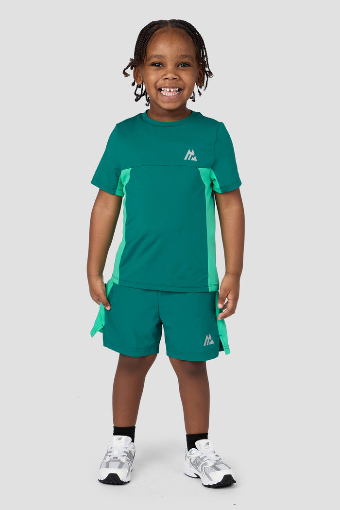 Infant Boys Peak 2.0 T-Shirt/Short Set - Lagoon Green/Mint Blue