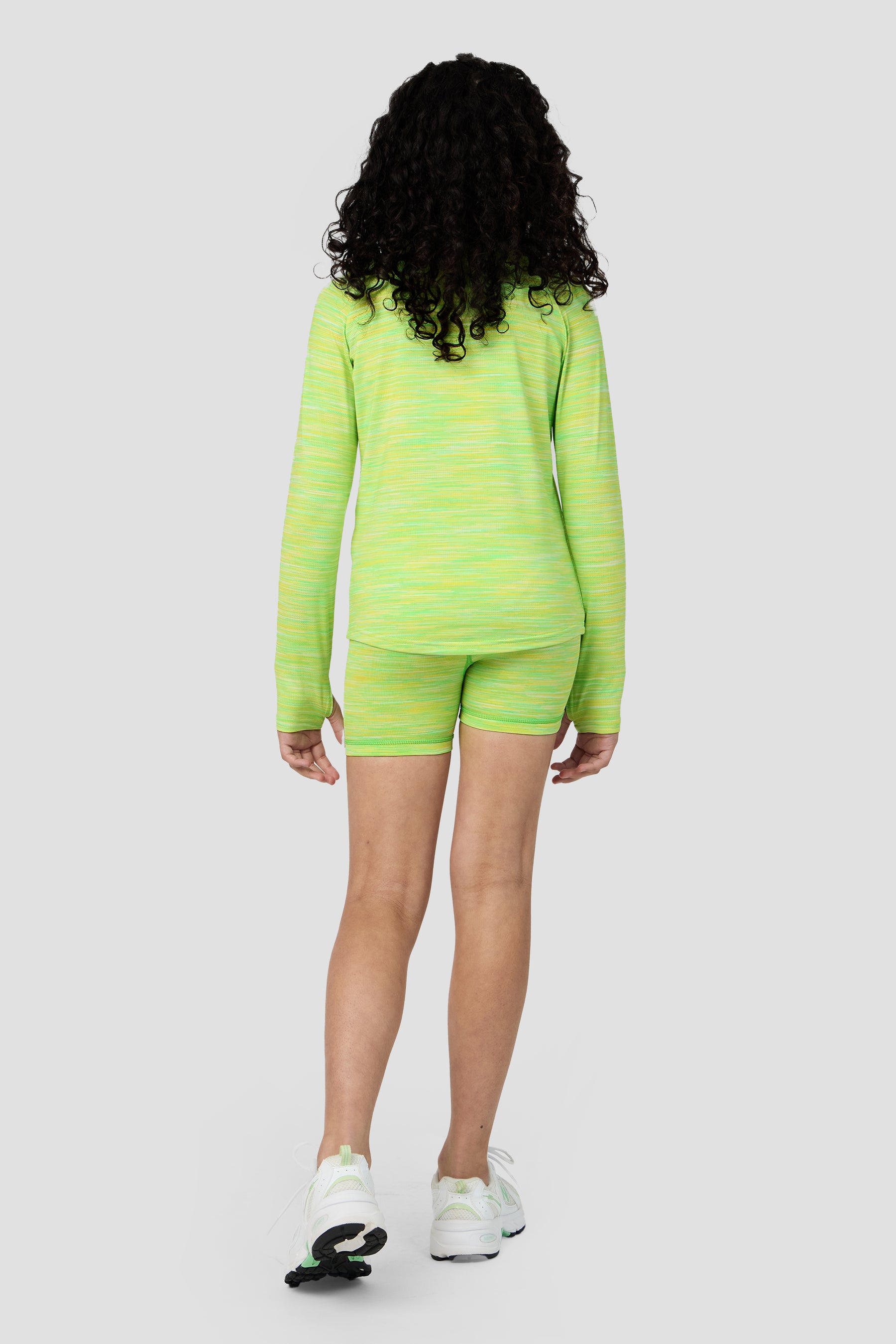 Girls Trail 1/4 Zip - Green Multi