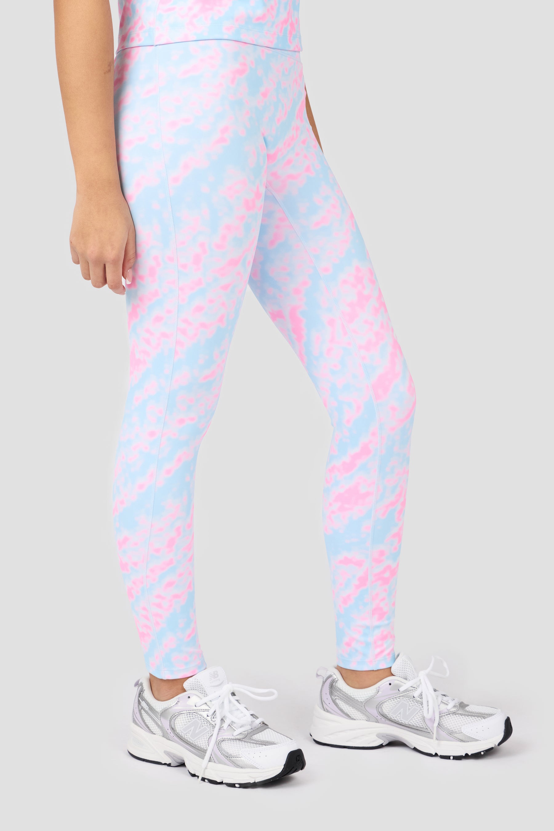 Girls Celeste Legging - Misty Blue/Candy Floss/White