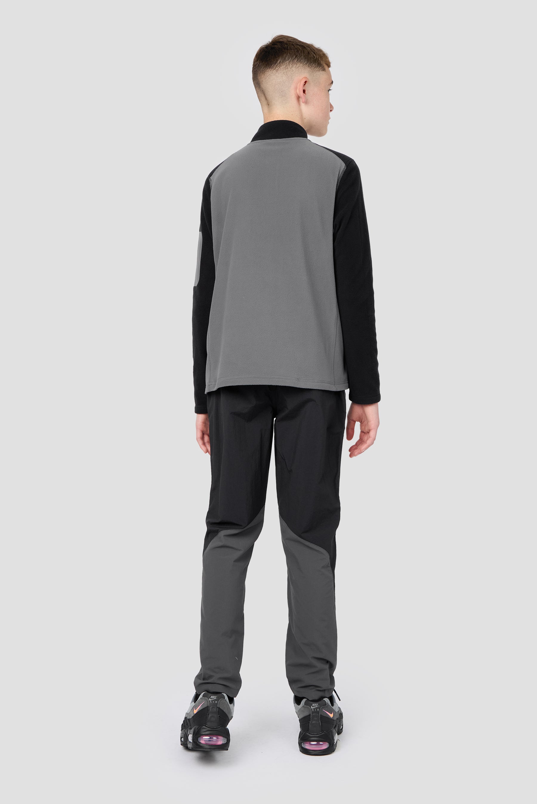 Boys Altitude Polar Fleece - Black/Cement Grey