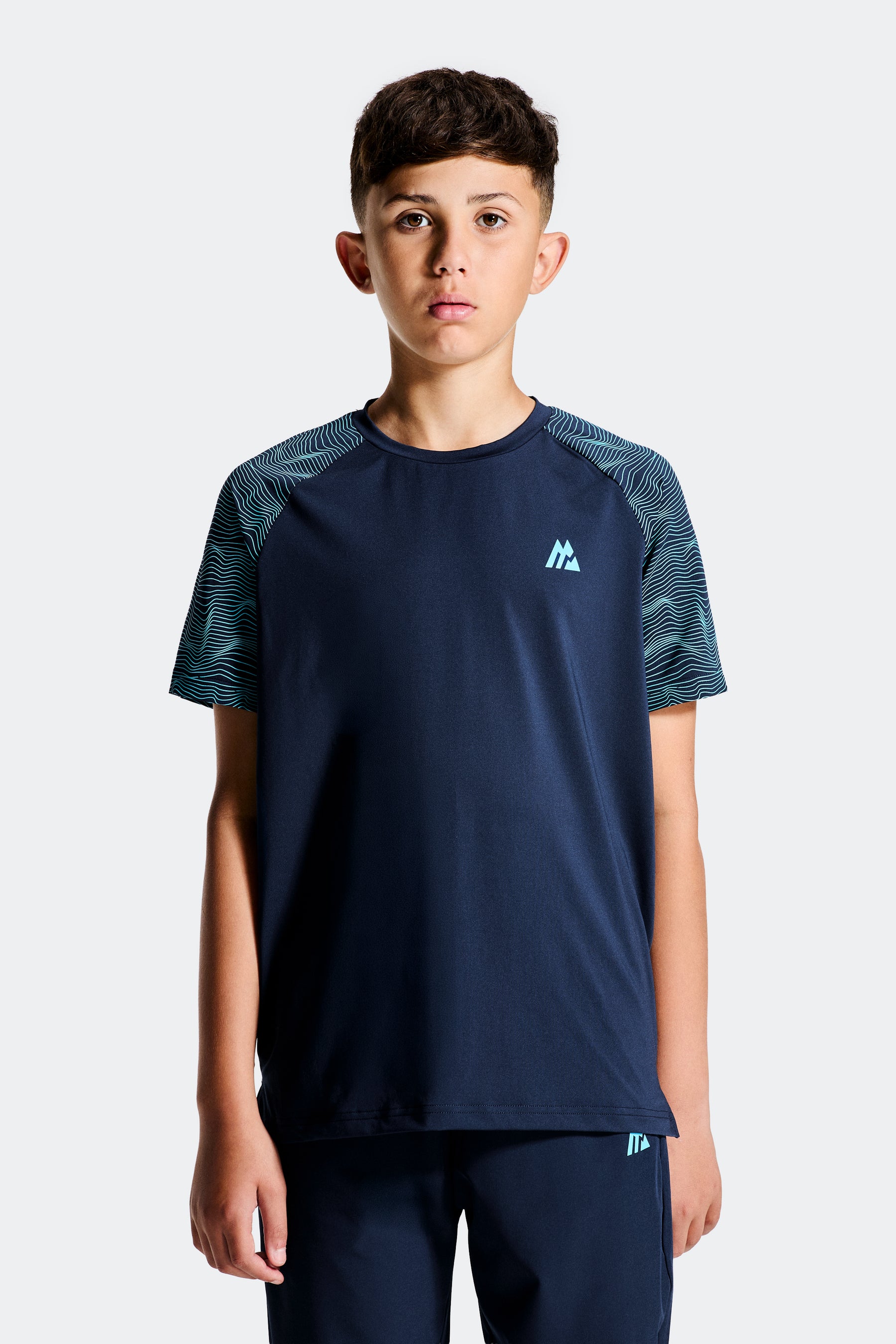 Boys Energy T-Shirt - Midnight Blue/Neon Sky