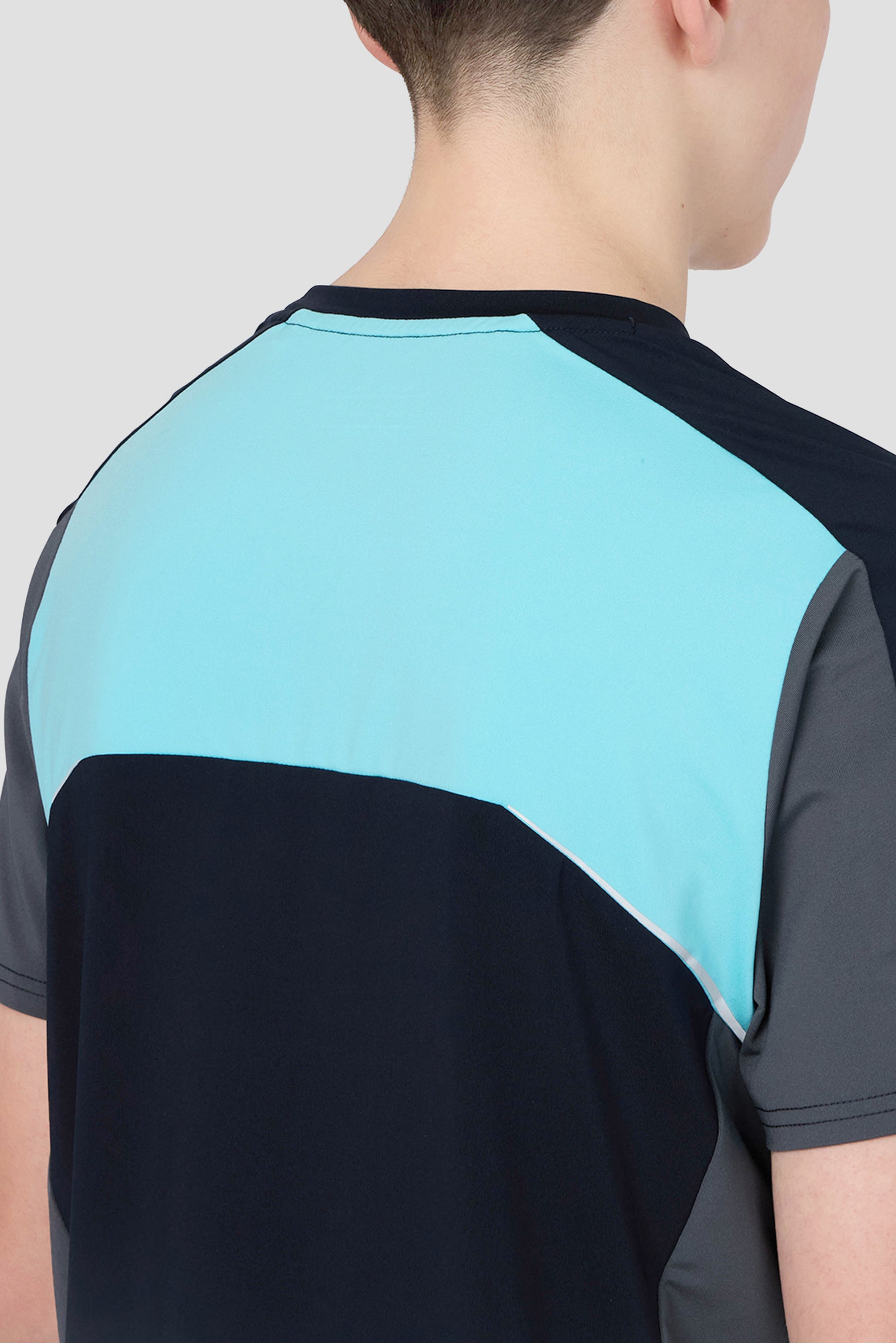 Boys Cerberus T-Shirt - Navy Void/Neon Sky/Slate Grey