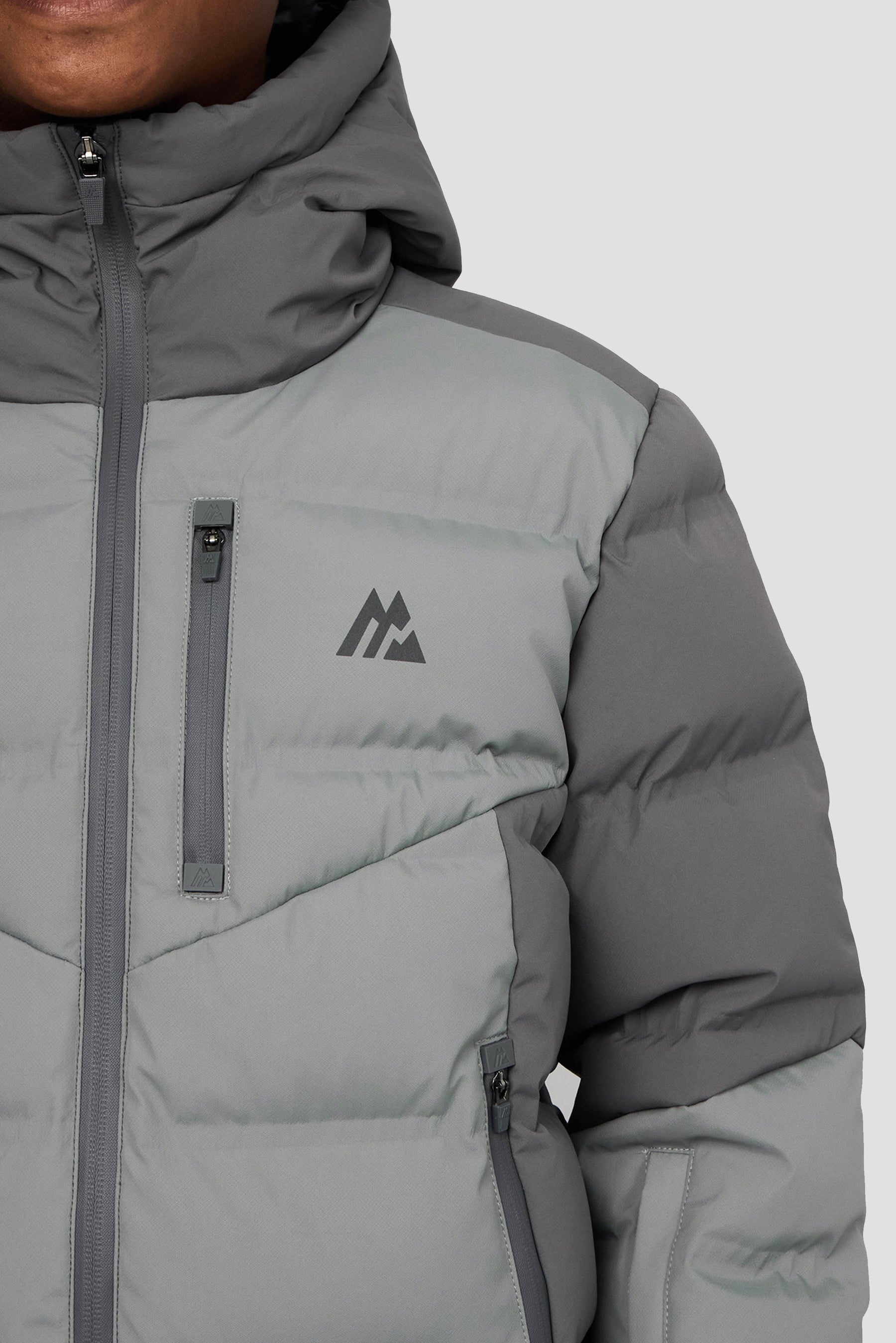 Boys Descent Down Jacket - Cement Grey/Platinum Grey