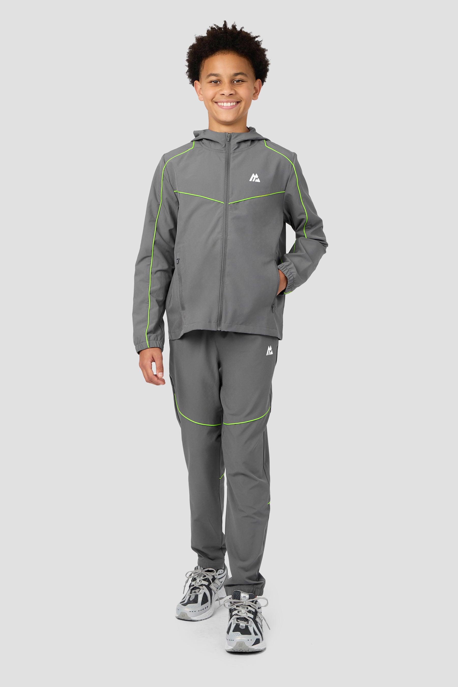 Boys Kinetic Jacket - Cement Grey/Apple