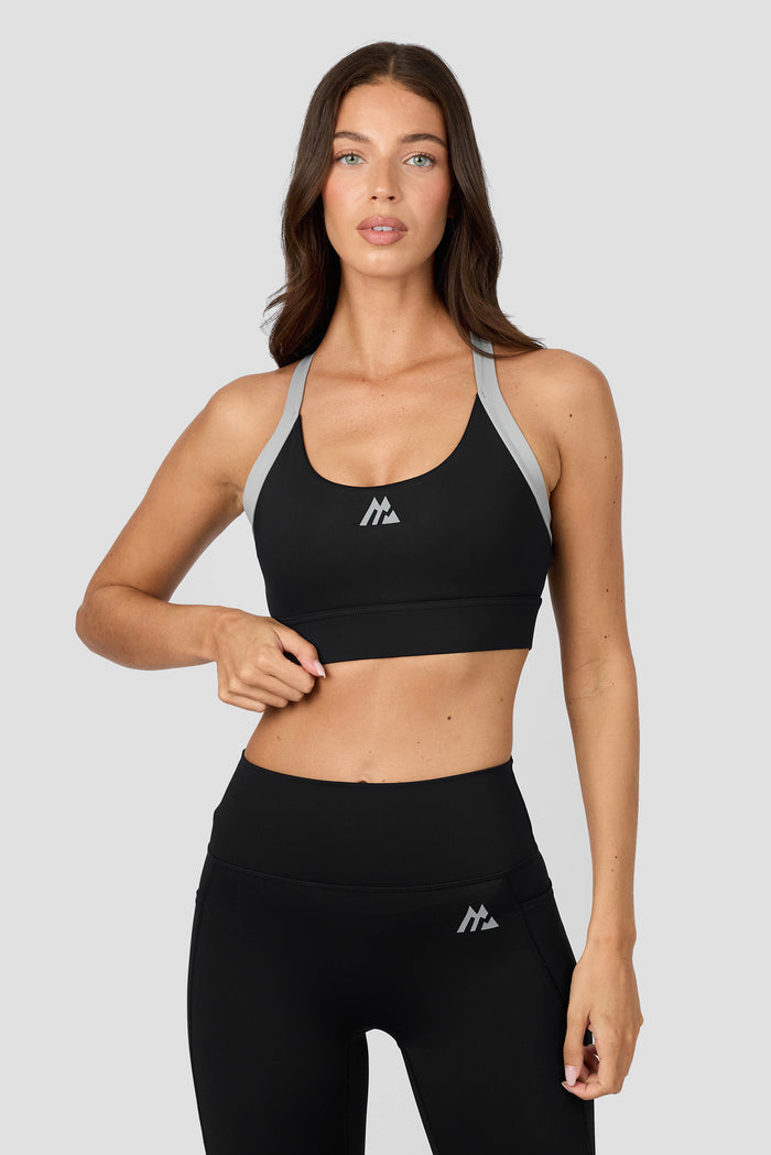 Stride Sports Bra - Black/Basalt/Asphalt