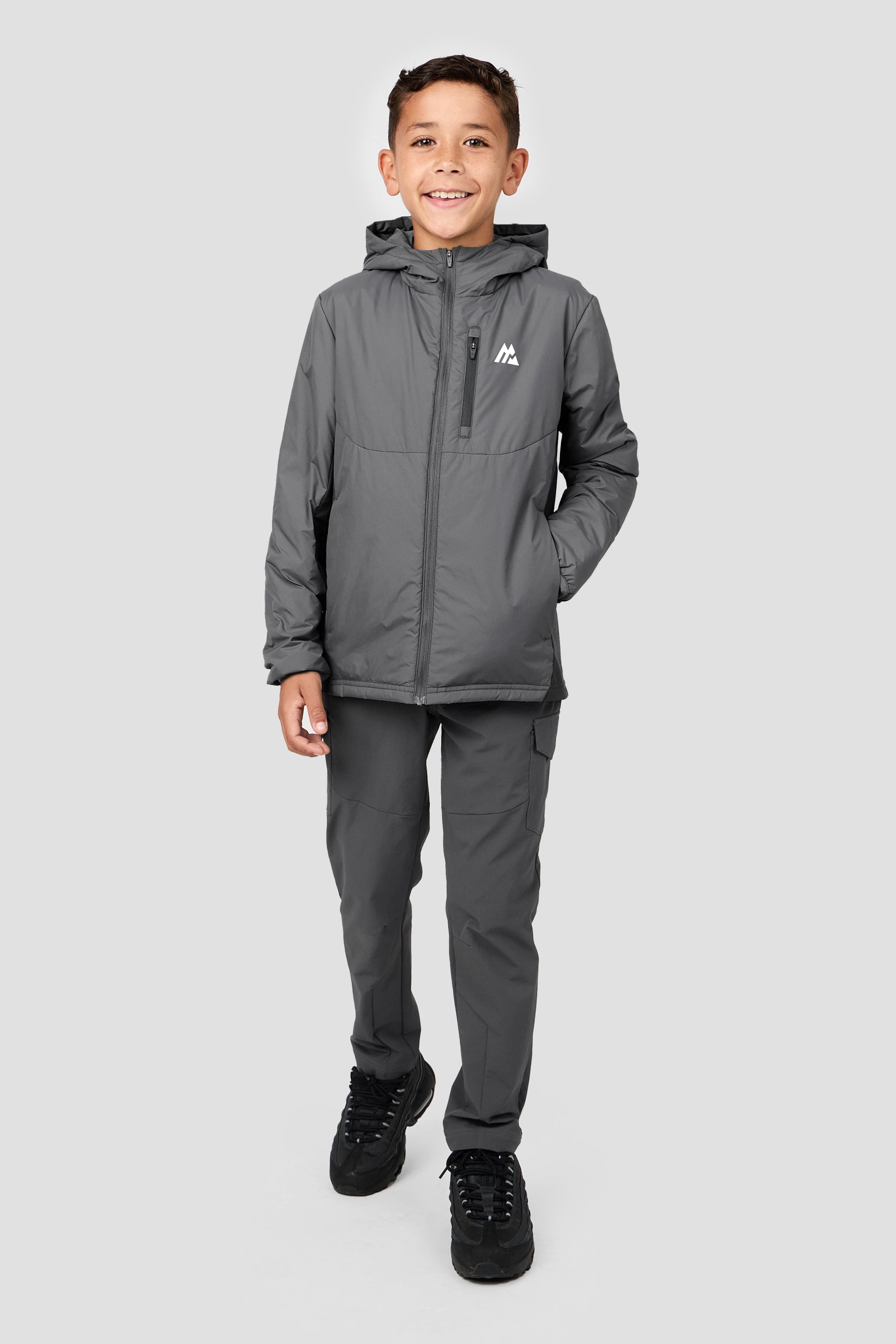 Boys Cache Jacket - Cement Grey/Asphalt