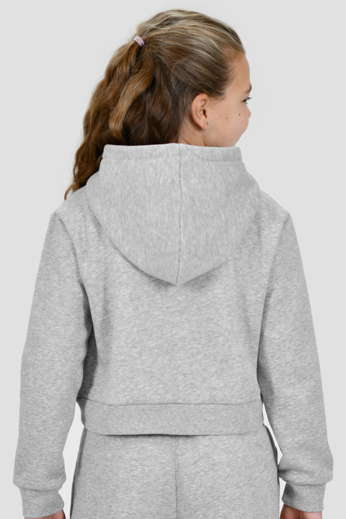 Girls Essence Hood - Platinum Grey Marl