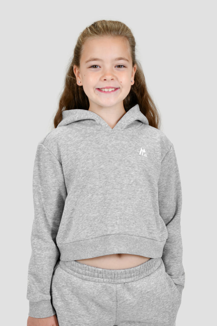 Girls Essence Hood - Platinum Grey Marl