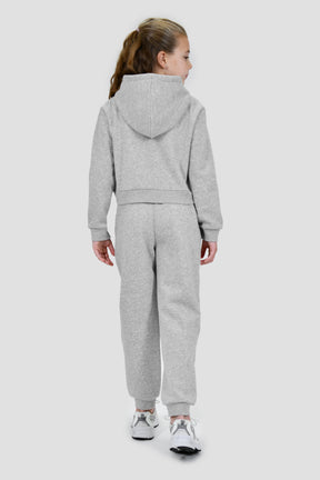 Girls Essence Hood - Platinum Grey Marl