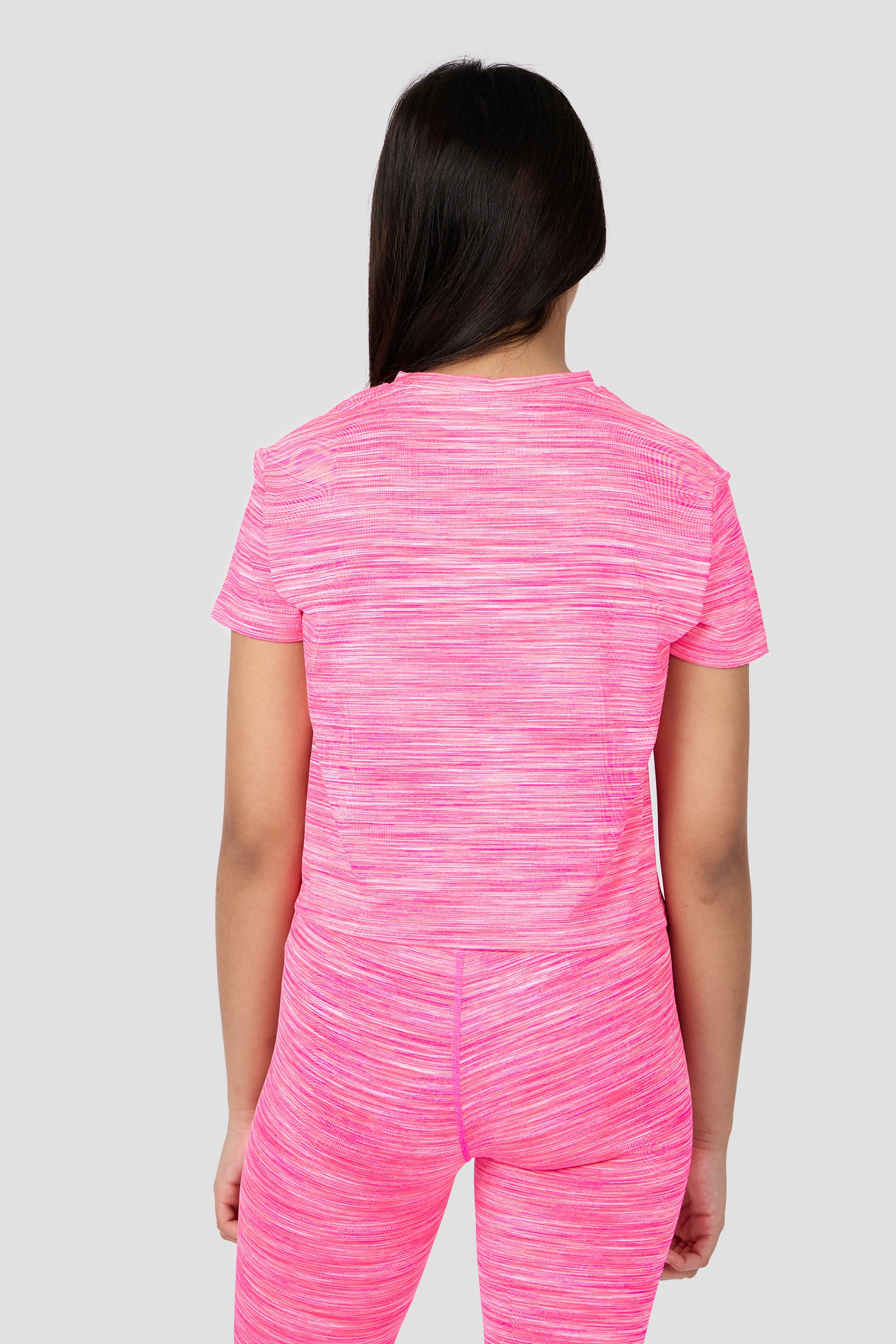 Girls Trail Box T-Shirt - Neon Pink Multi/White