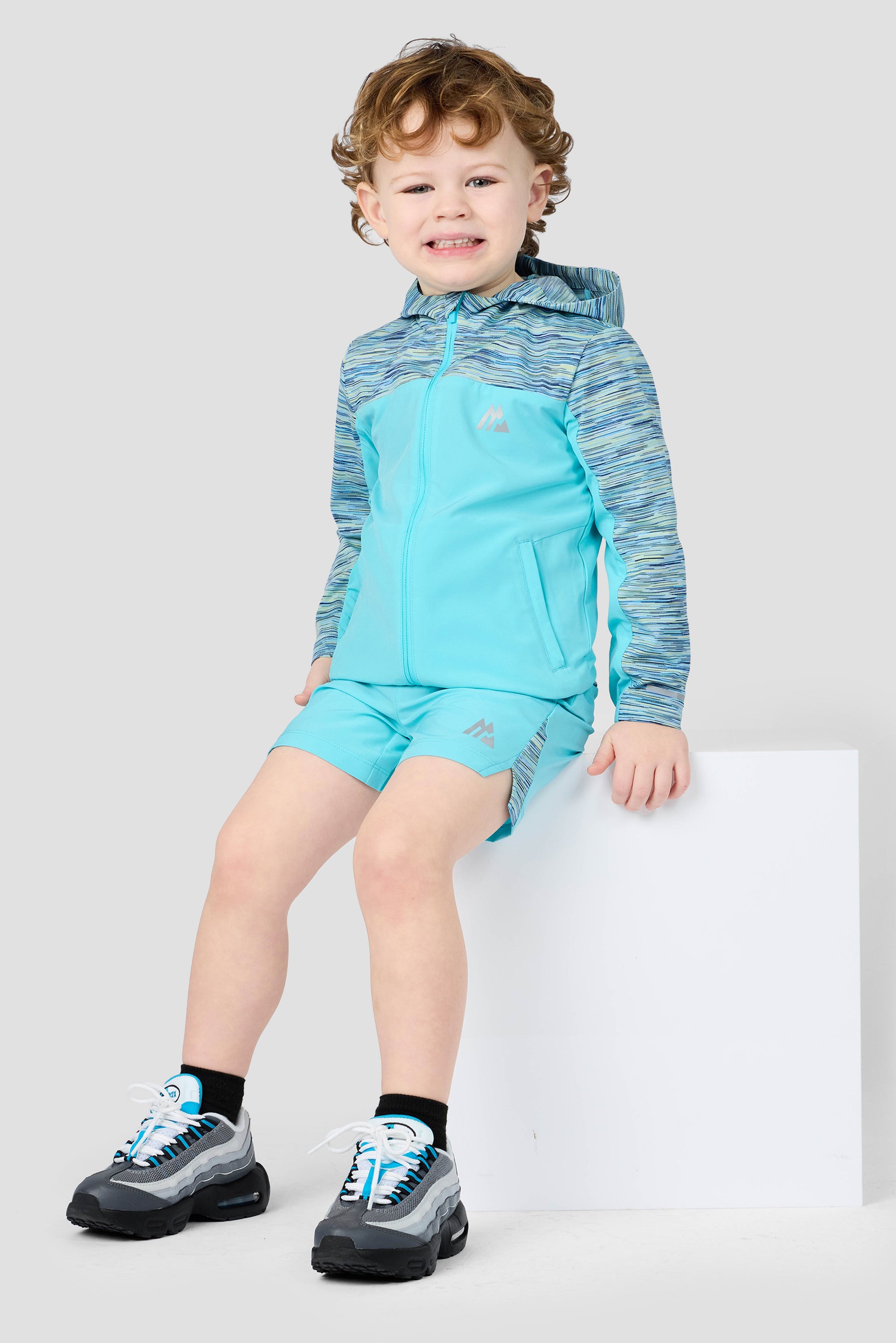 Infant Boys Trail Windbreaker - Neon Sky/Blue/Citrus
