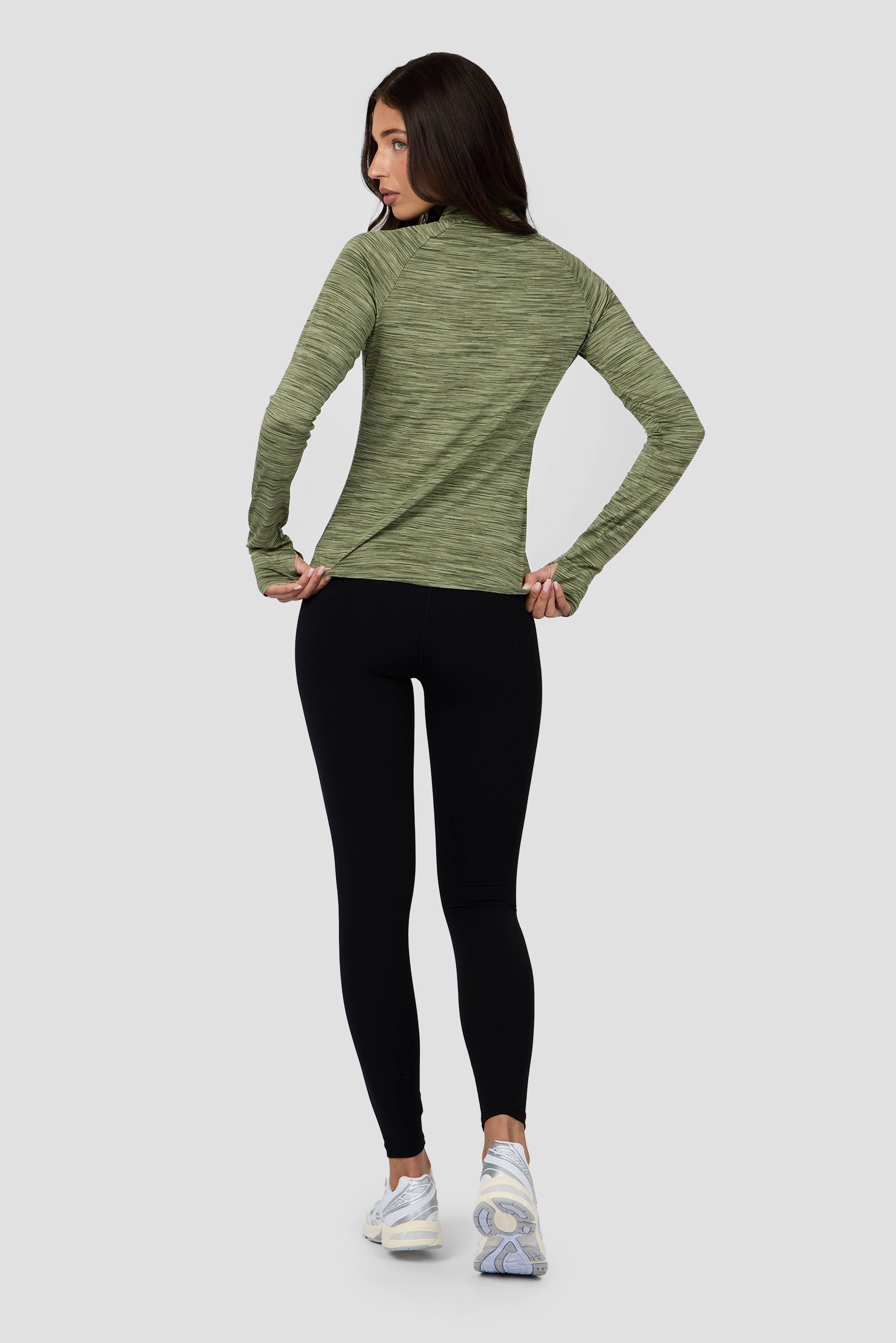 Montirex Women's Trail 1/4 Zip Khaki Multi | Sportswear Gymwear