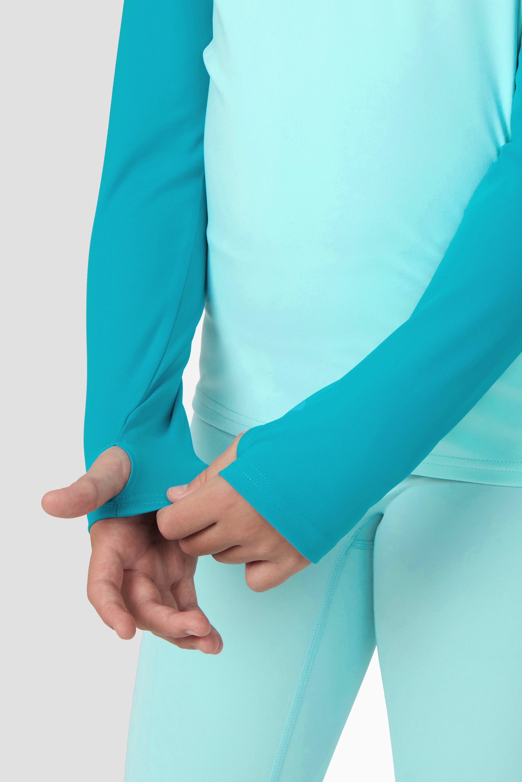 Girls Dash 1/4 Zip - Arctic Blue/Pacific