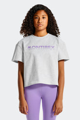 Girls Electra Graphic T-Shirt - Grey Marl
