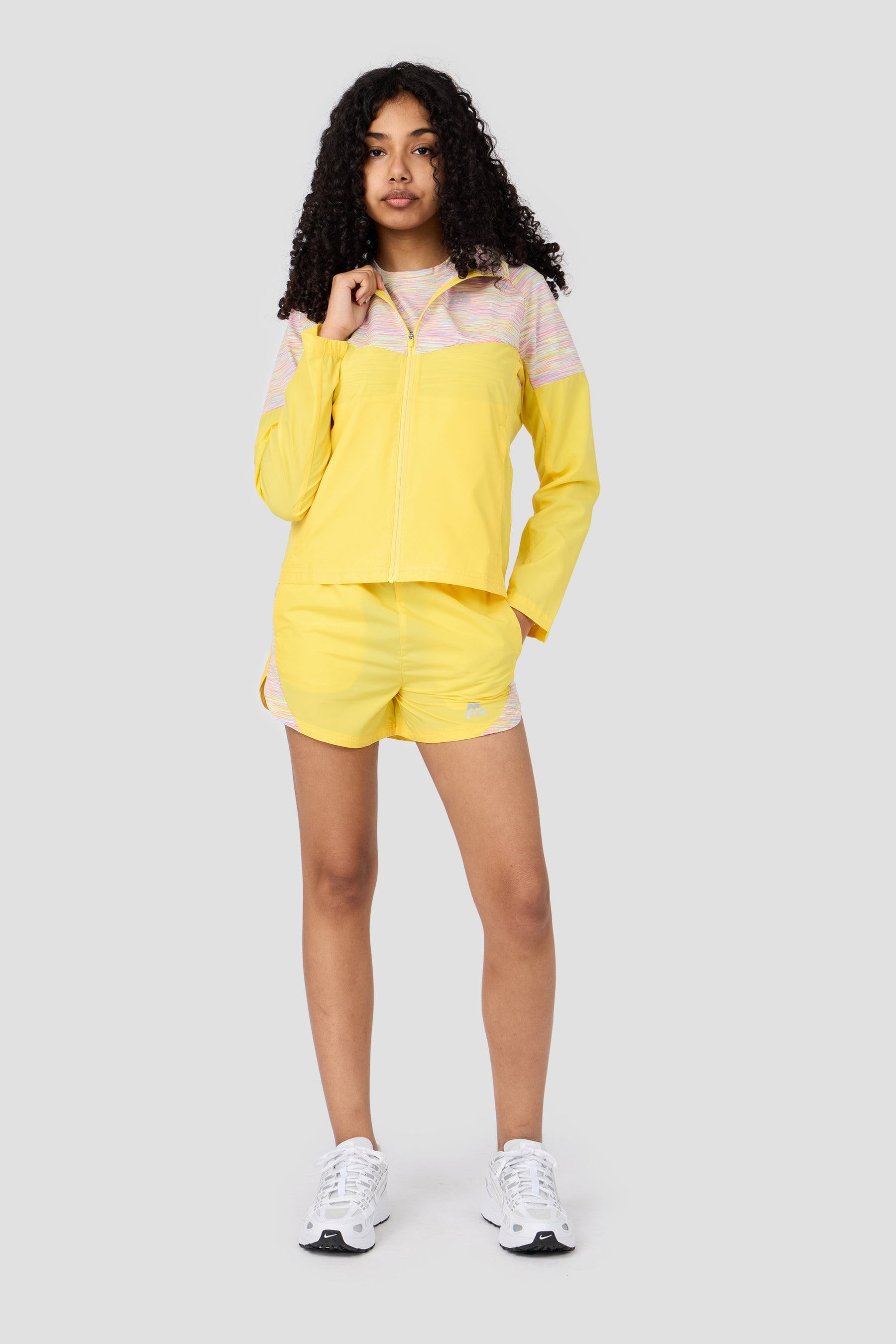 Girls Trail Windbreaker - Yellow/Lilac/Pink