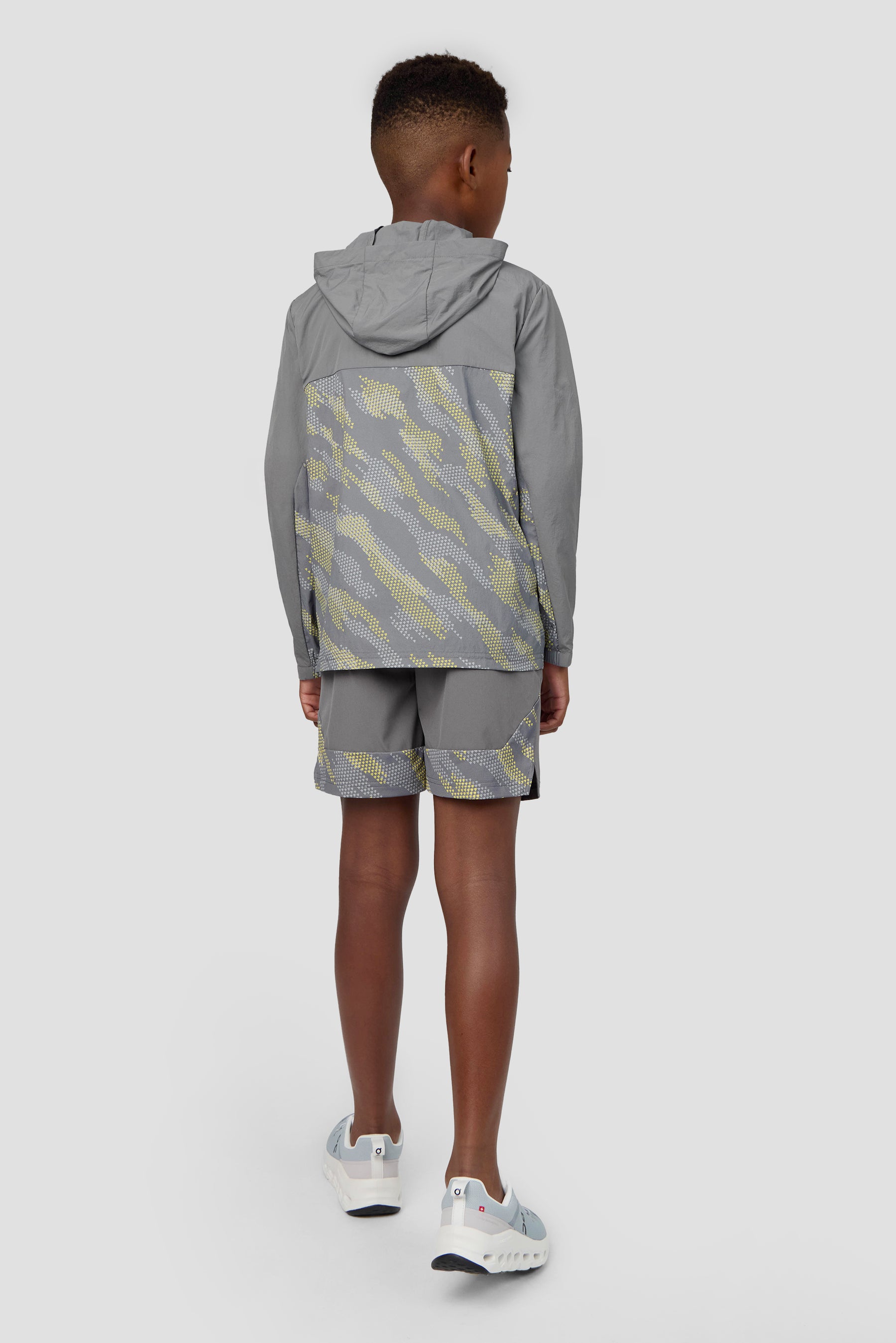 Boys Thera Short - Cement Grey/Platinum Grey/OG Neon