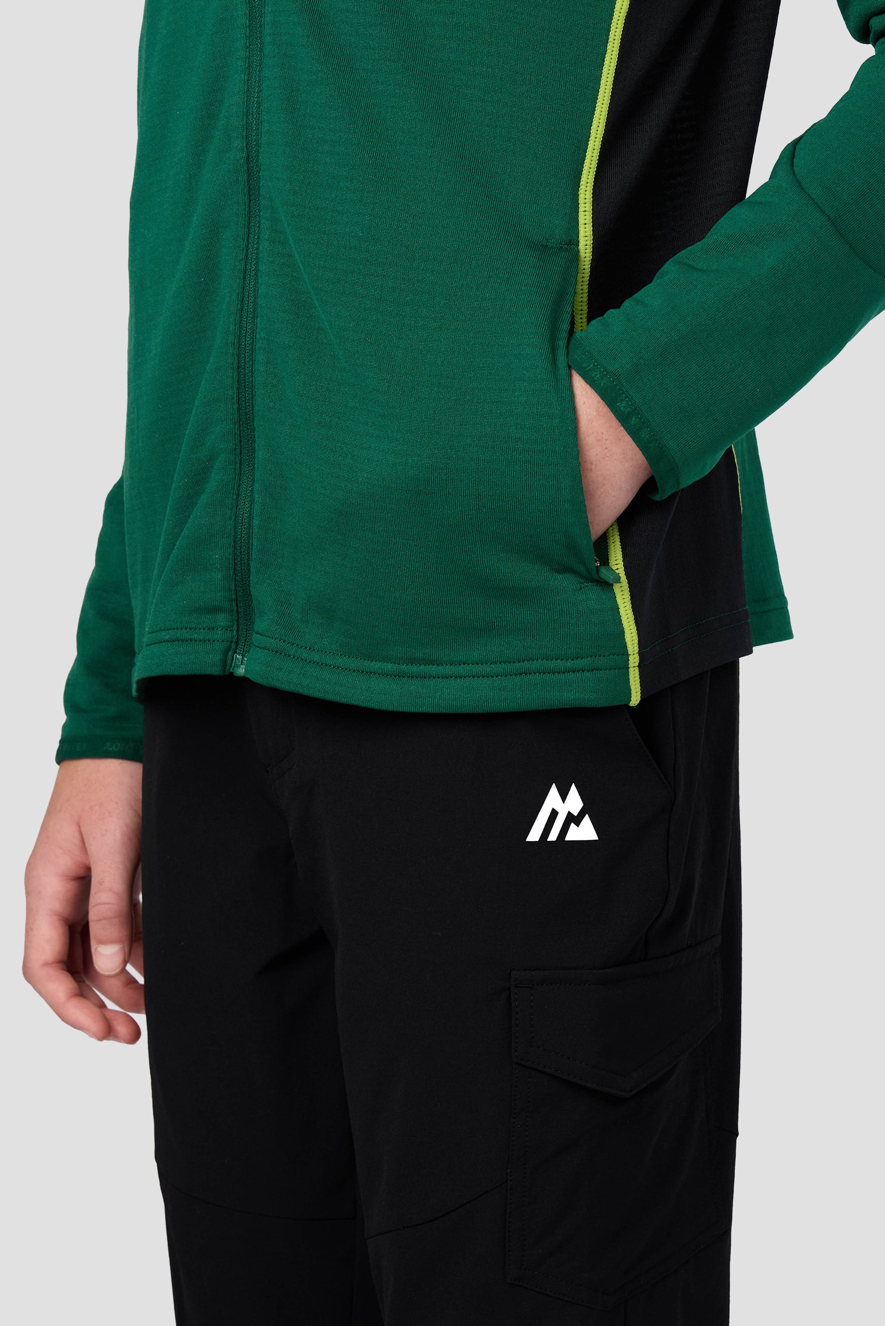 Boys Brink Polartec® Fleece Hood - Evergreen/Black