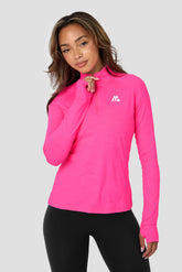 Women's Fly 1/4 Zip - Neon Pink/Hibiscus/Fuchsia 