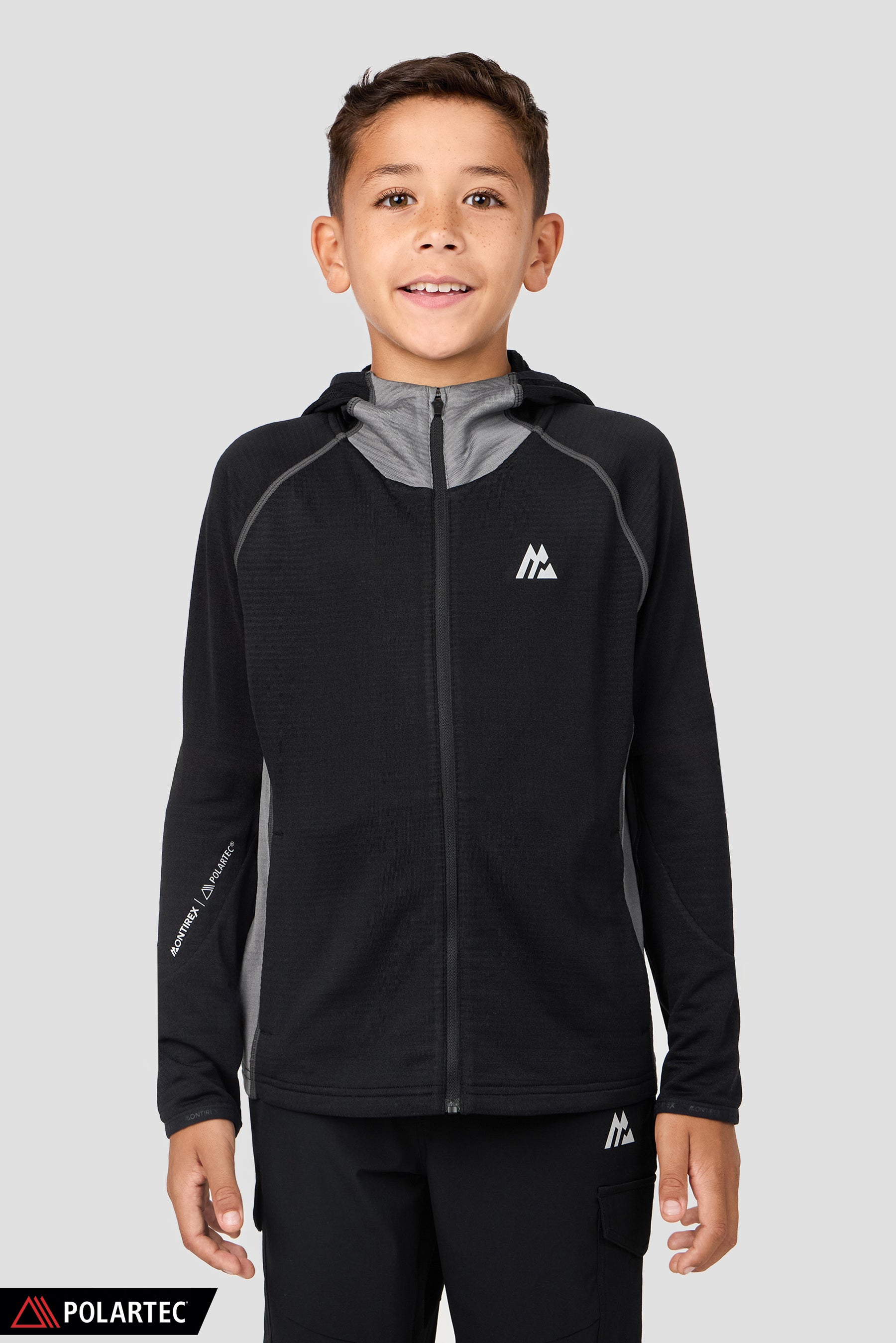 Boys Brink Polartec® Fleece Hood - Black/Monument 