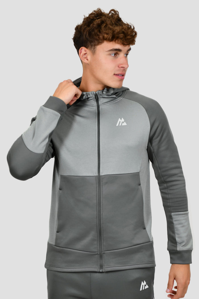 Men's Flex Gridded Hood - Cement Grey/Platinum Grey