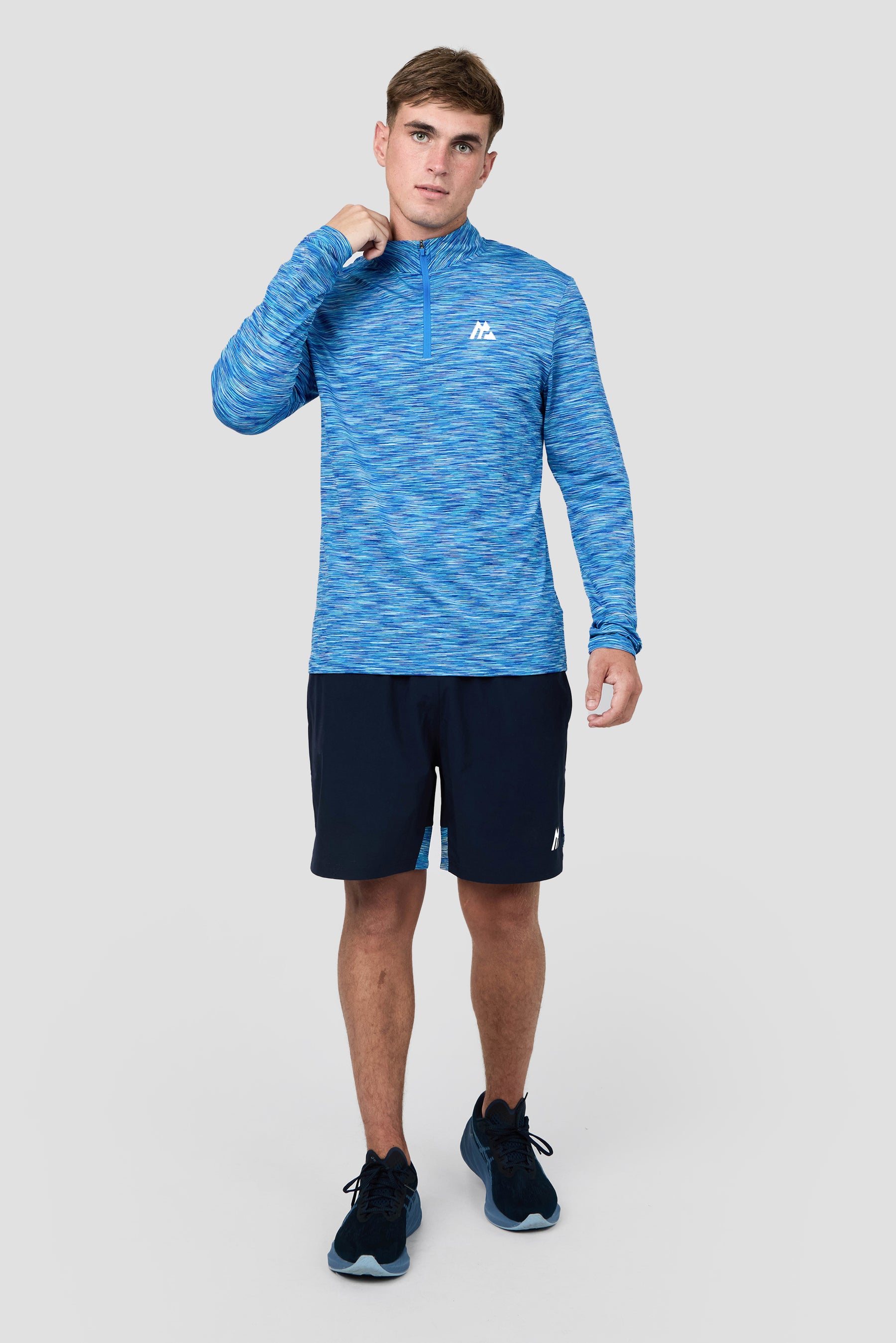 Trail 1/4 Zip - Royal Blue Multi