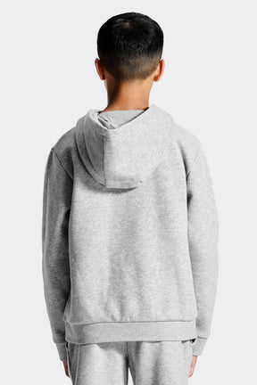 Boys Essential Hood - Cement Grey Marl