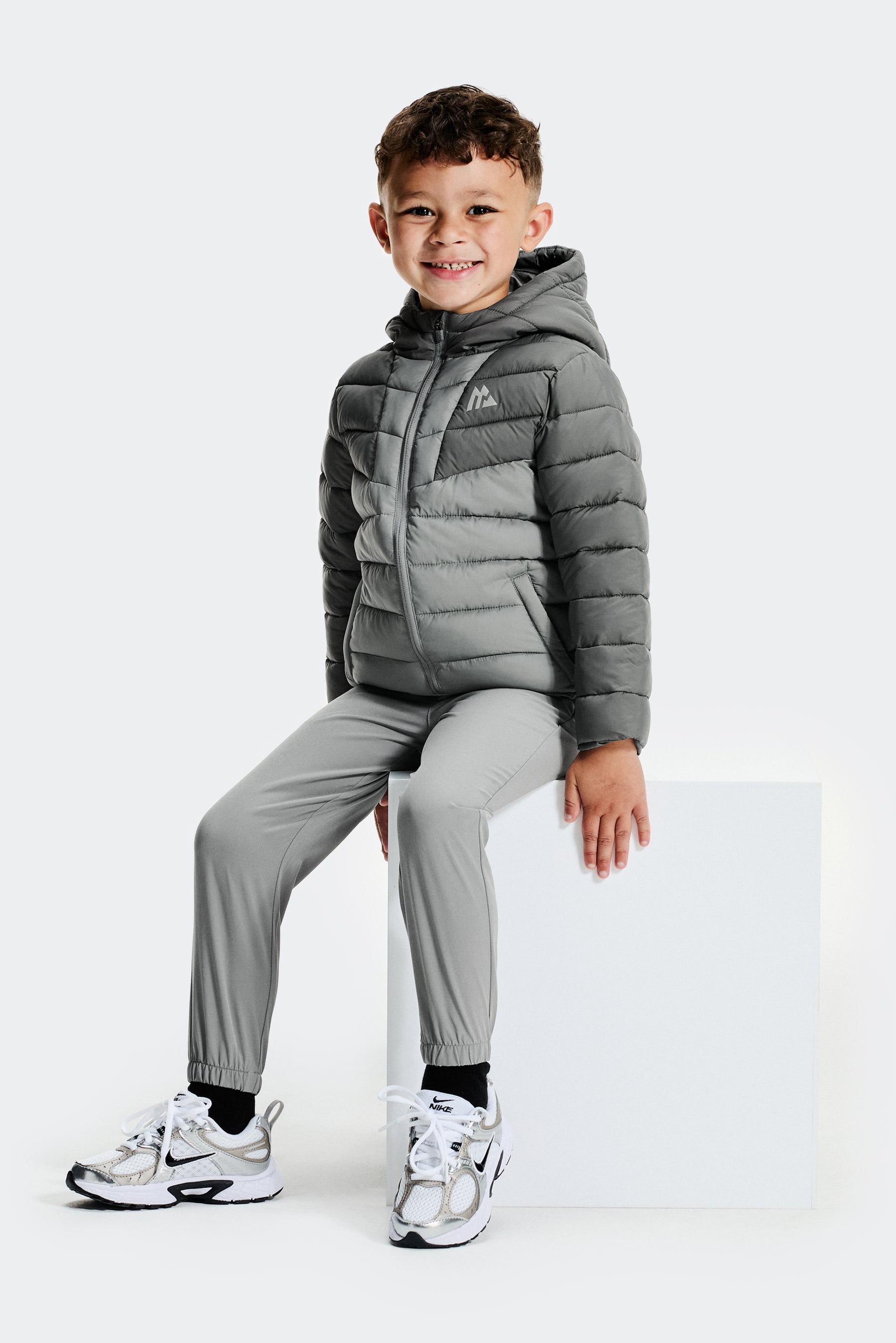 Infant Boys Ice Jacket - Cement Grey/Platinum Grey