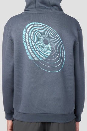 Boys Helix Graphic Hood - Slate Grey