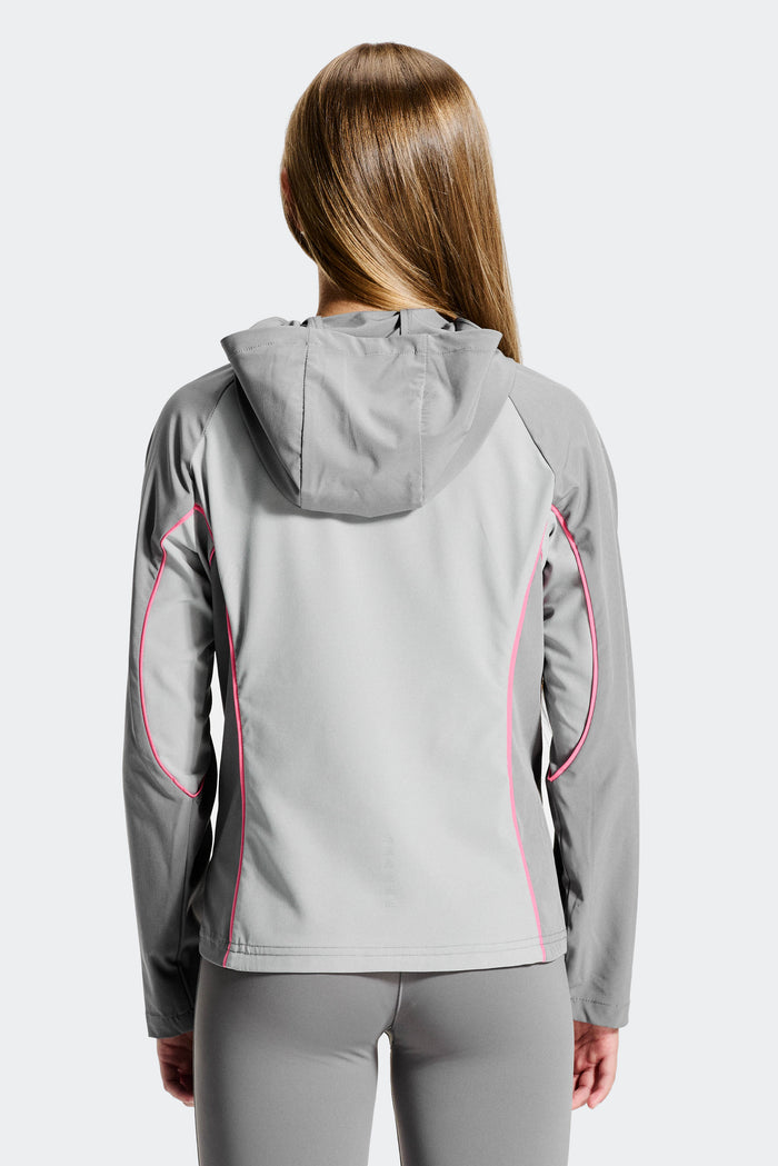 Girls Lumina jacket - Winter Sky/Basalt/Powder Pink