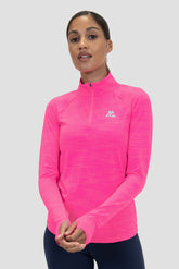 Women's Fly 1/4 Zip - Neon Pink