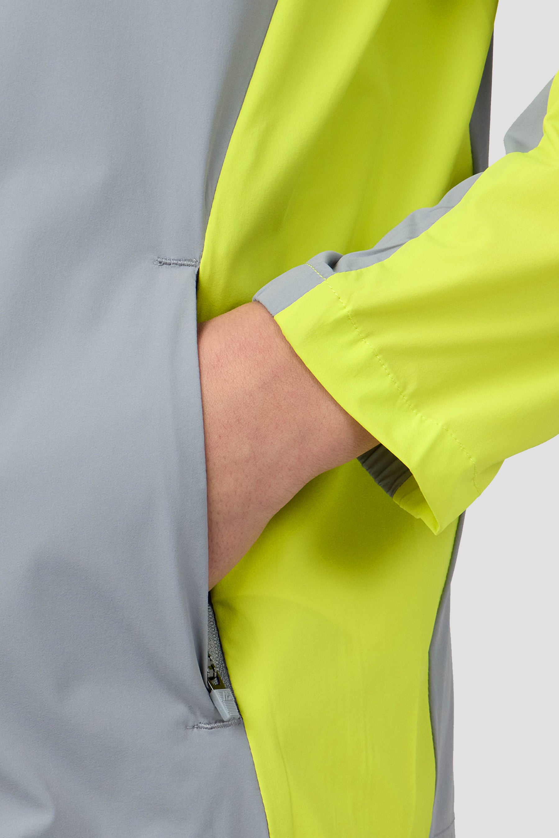 MTX Run Turbo Jacket - Platinum Grey/Electric Lime