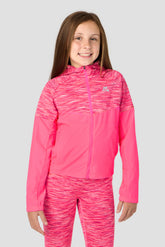 Girls Trail Windbreaker - Fuchsia/White