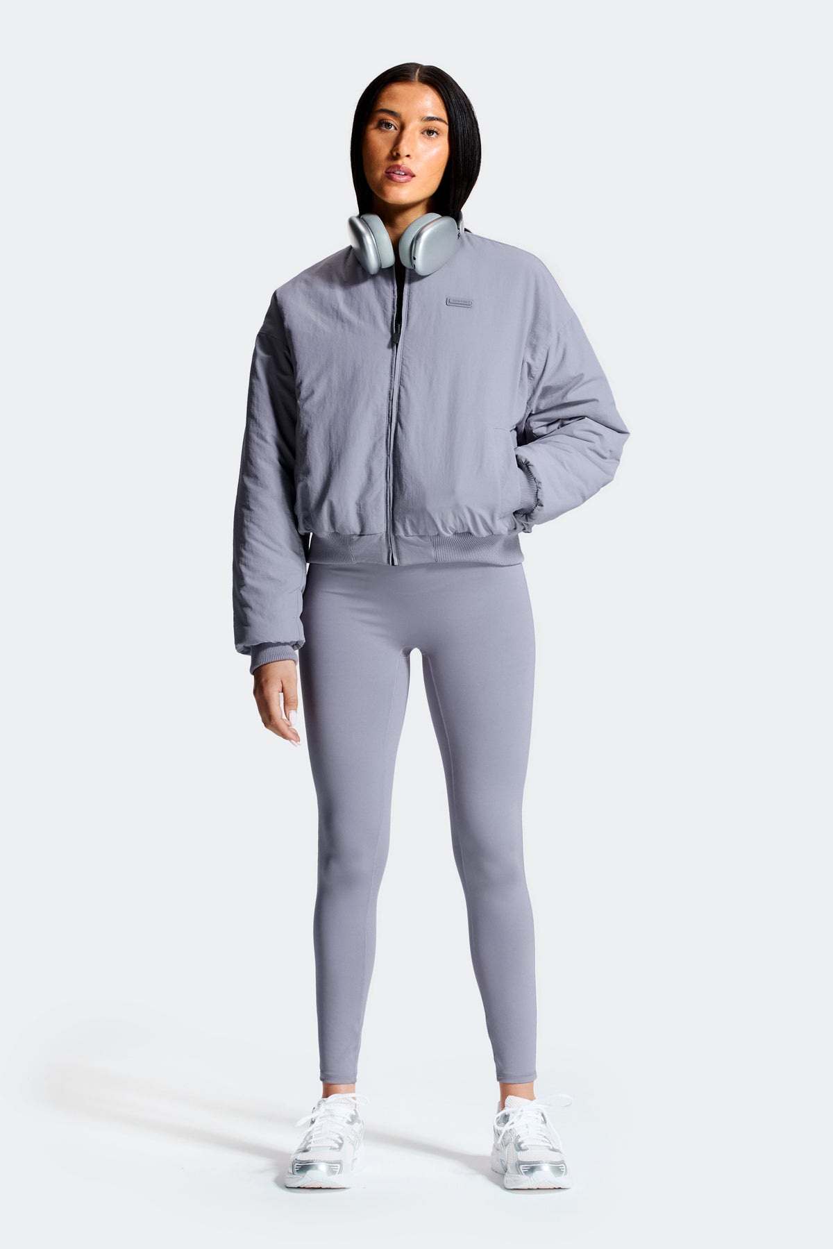 Gemini Reversible Bomber Jacket - Black/Grey Orchid