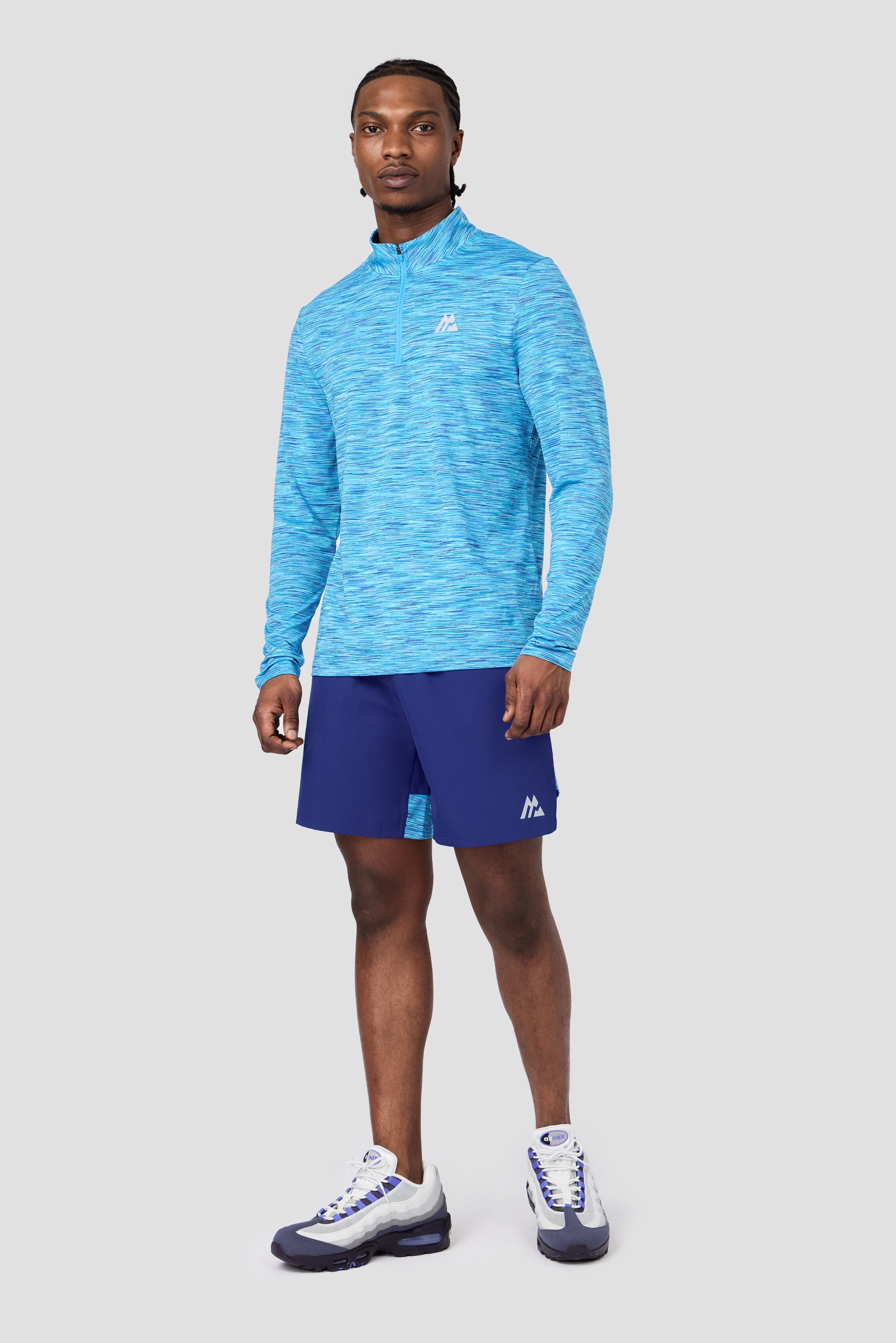 Montirex Trail 1/4 Zip Blue Multi | Sportswear Gymwear Top