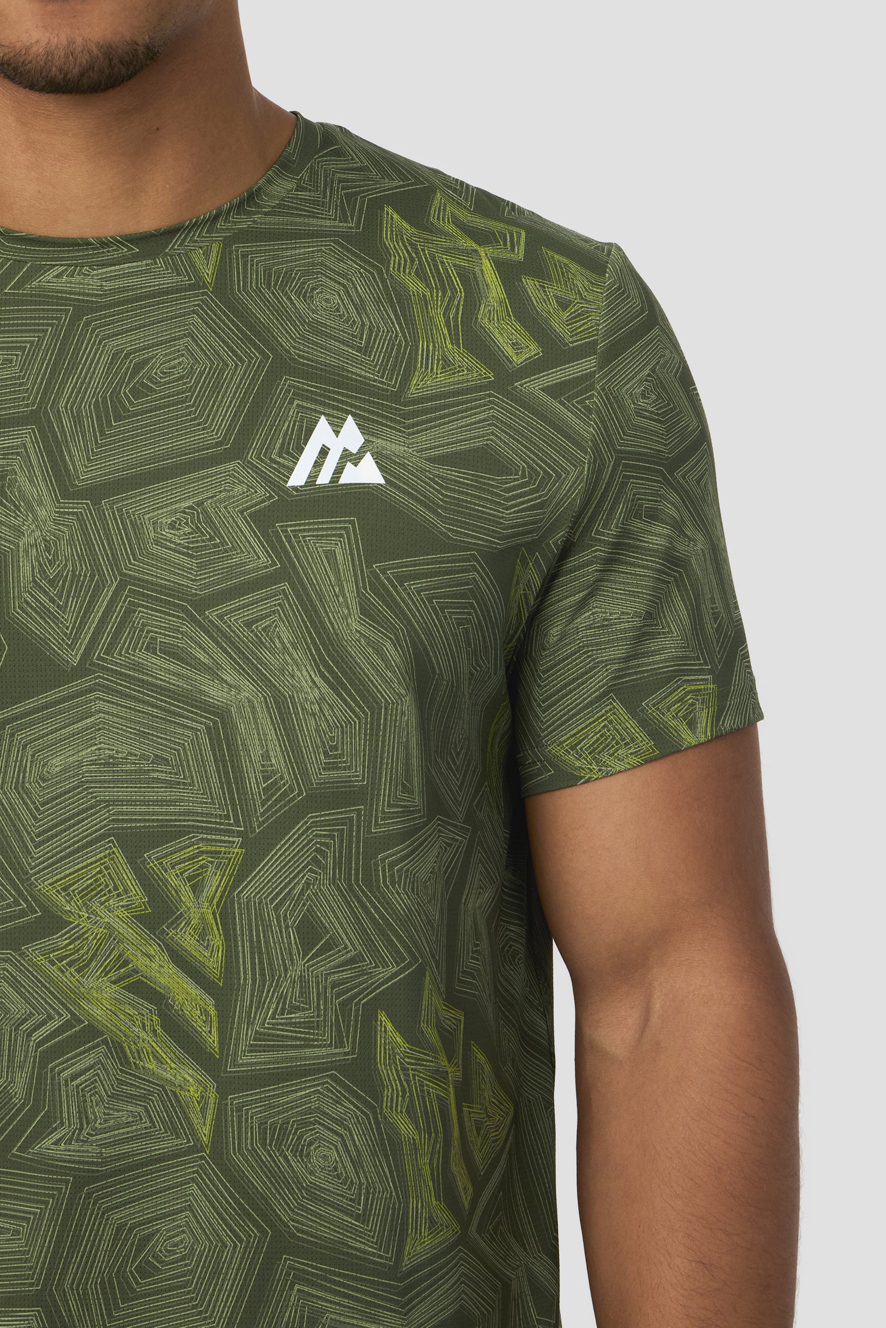 Geo M Print T-Shirt - Elm