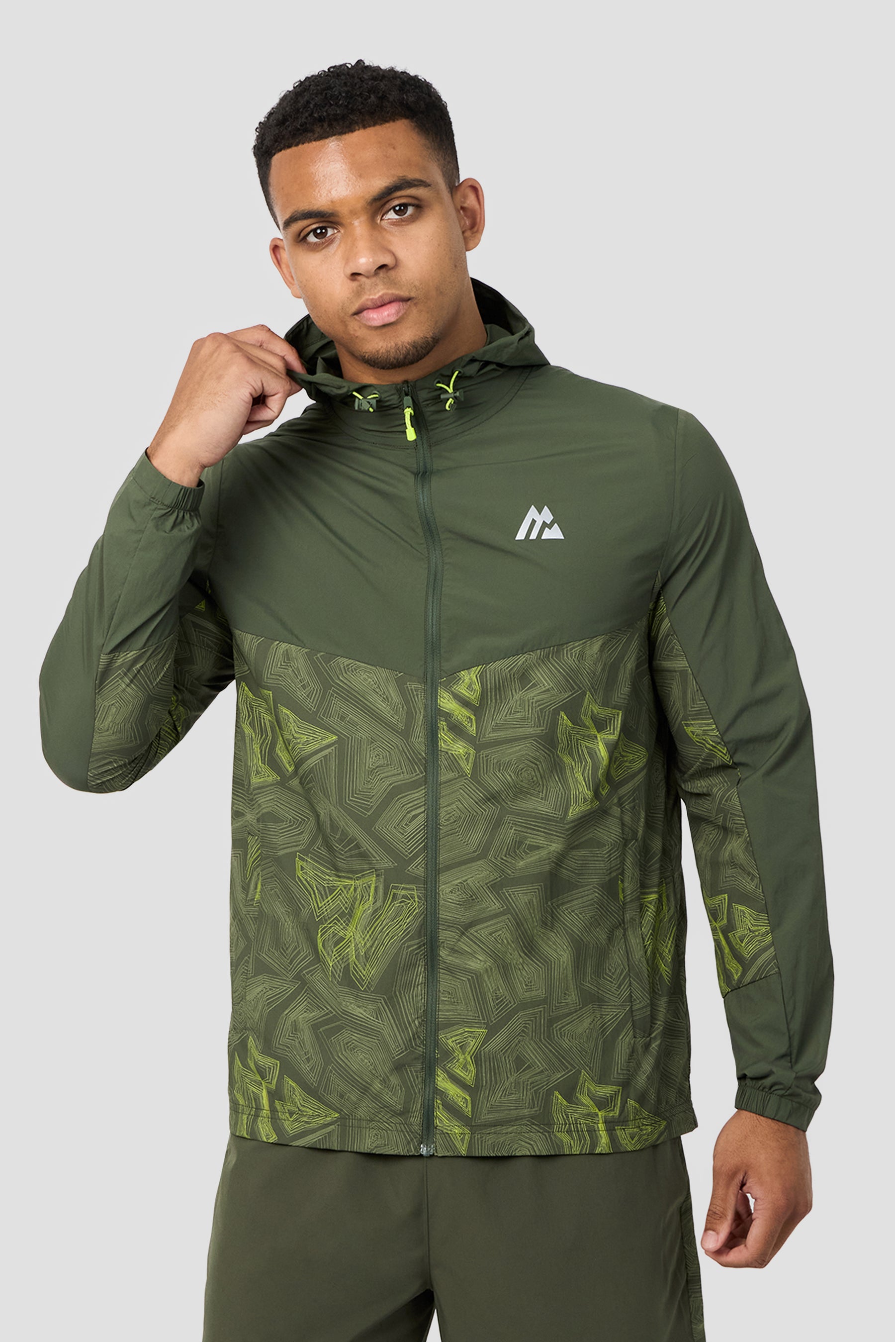 Geo M Print Windbreaker Elm Montirex Sportswear