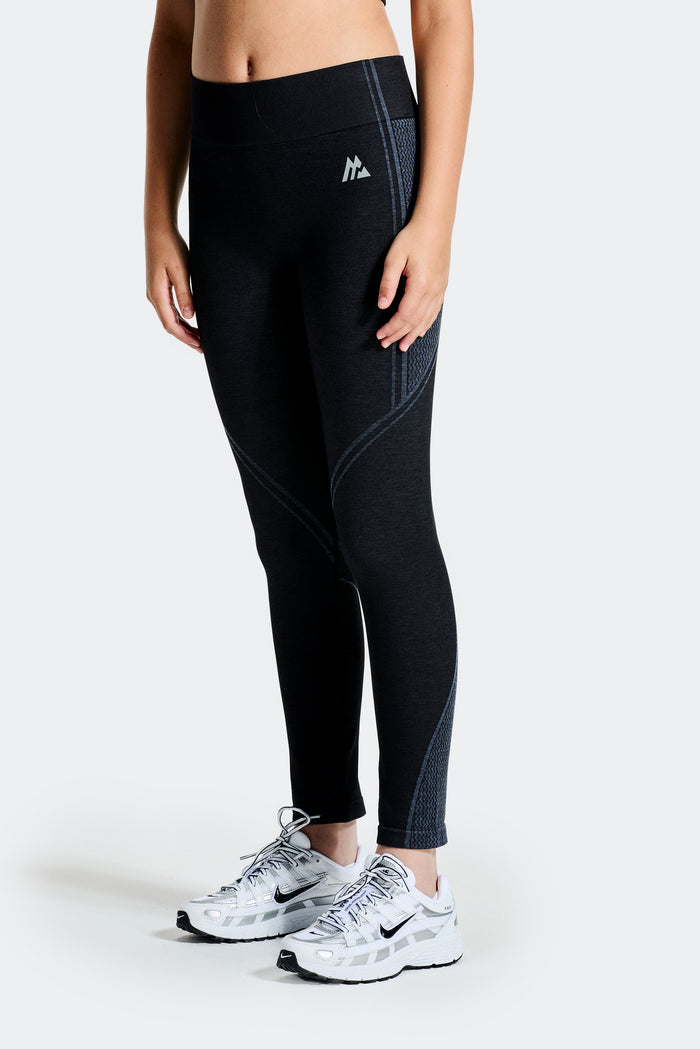 Girls Harmony Legging - Black/Cadet Grey