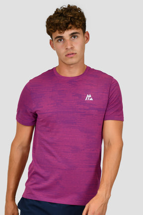 Glitch Seamless T-Shirt - Magenta/Marine Blue