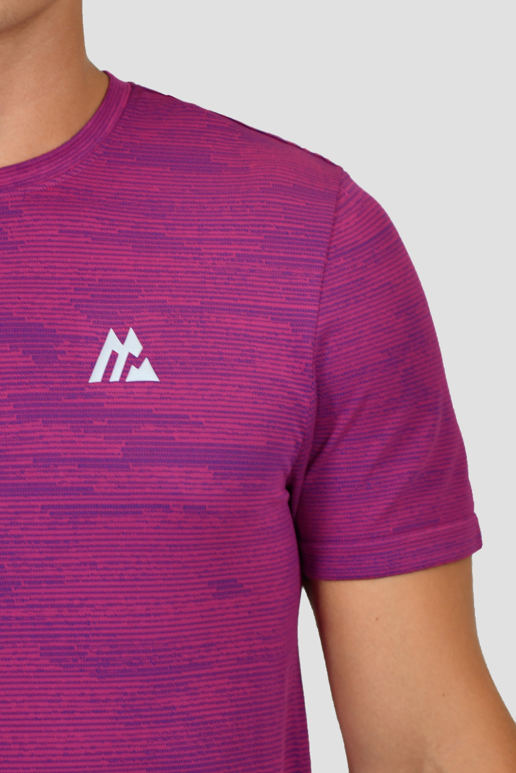 Glitch Seamless T-Shirt - Magenta/Marine Blue