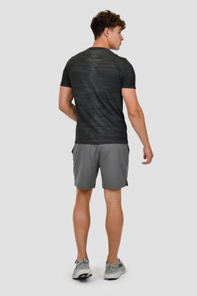 Men's Glitch Seamless T-Shirt - Black/Platinum Grey