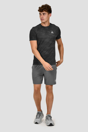 Men's Glitch Seamless T-Shirt - Black/Platinum Grey