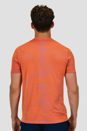 Glitch Seamless T-Shirt - Fiery Orange/Neon Blue